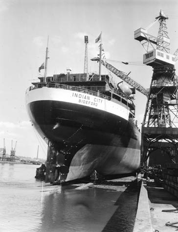 Stern view of vessel