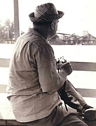 Officer looking ashore at Rompin