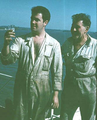 Two engineers on deck