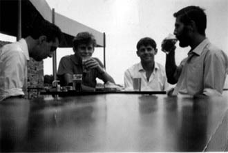 4 cadets drinking in a bar