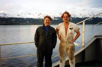 Two engineers on deck