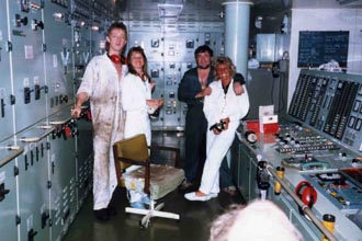 Two wives in engine room