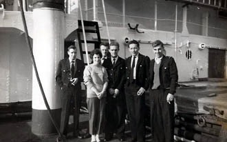 Officers in blue uniform