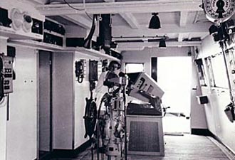 View inside wheelhouse