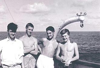 Four apprentices ondeck