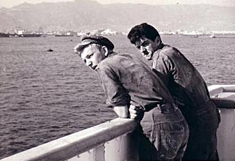 Two apprentices on deck