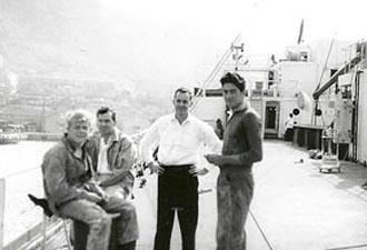 Four officers on deck