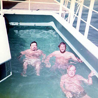 Three officers on deck