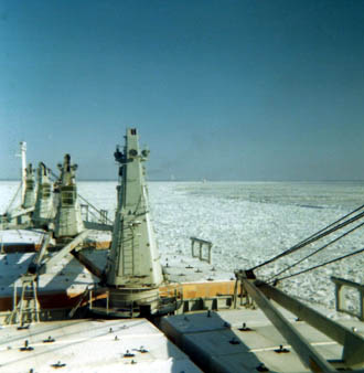 In ice in the St lawrence River
