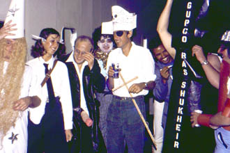 Chrismas party in the bar