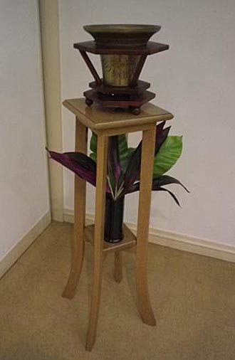 View of bell in font