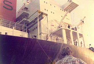 Ready to receive lifeboat back onboard.