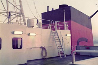 View of port bridge wing