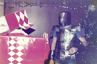 Two figures in fancy dress