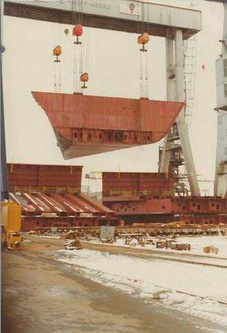 Close up of stern section