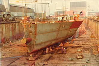 After section in building dock