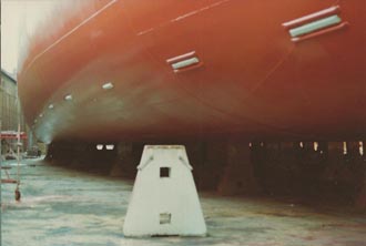 View of lower part of hull