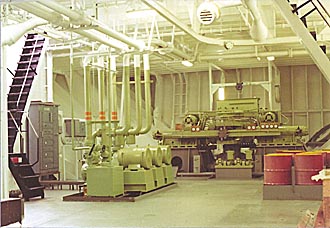 View of steering gear compartment