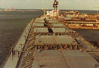 VIewof hatch covers from the bridge