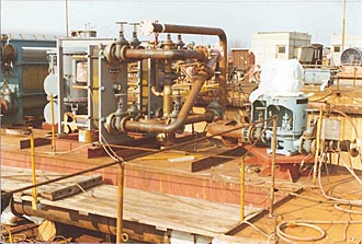 Plate coolers and pump