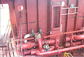 The propeller nut after tightening