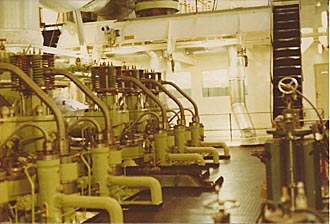 Top platform with view of windows of control room