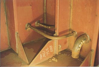 Pipes in diesel oil settling tank