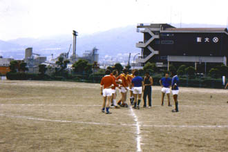 Football team in action