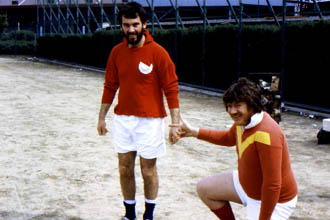 Football team in action