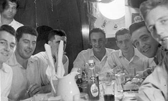 Officers in the saloon