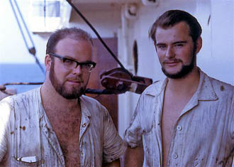 Colin Gateshill and Eddie Morgan on deck