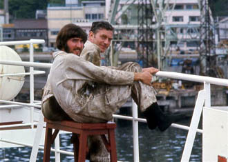 Two engineers on deck