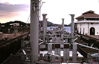 Indian City in the locks at Panama Canal