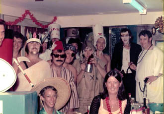 Officers in fancy dress