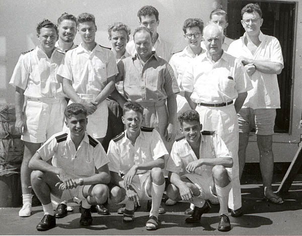 Officers group on deck