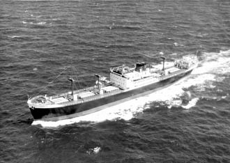 Vessel on sea trials