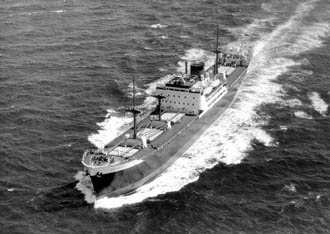 Vessel on sea trials