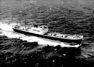 Vessel on sea trials