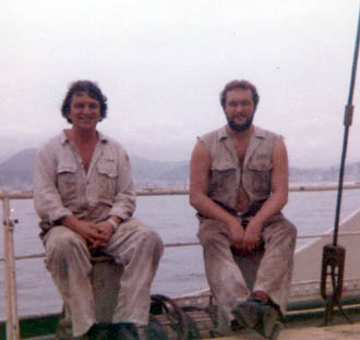 Two enineers on deck