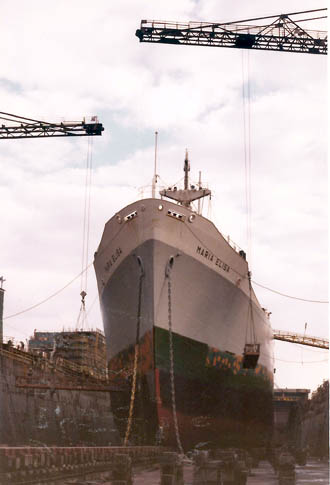 Maria Elisa in drydock