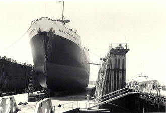 New Westminster City in drydock