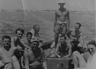 Officers in lifeboat