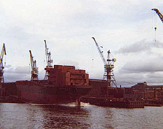 Vessel about to be launched