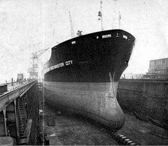 Vessel in Antwero drydock