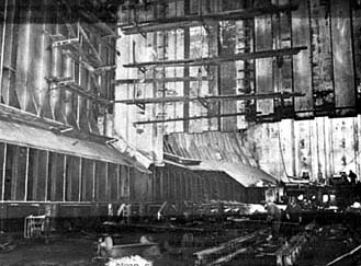 Repairs in No.3 hold after DB removed