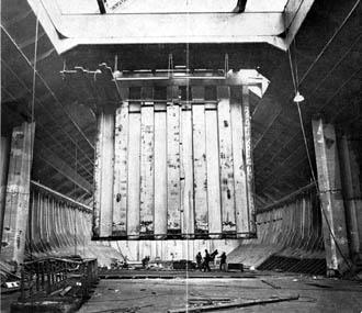 New double bottom section in place