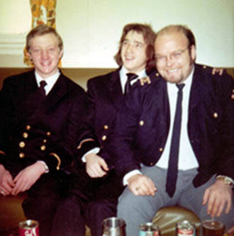 Going ashore in the lifeboat