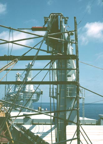 Scaffolding around crane