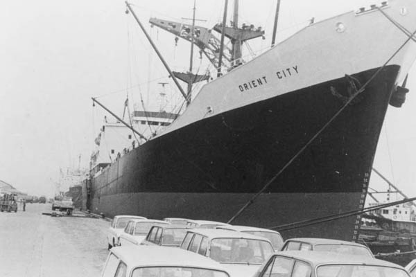 Orient City alongside quay