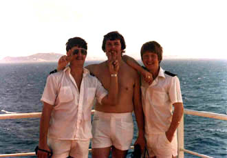 Three officers on deck